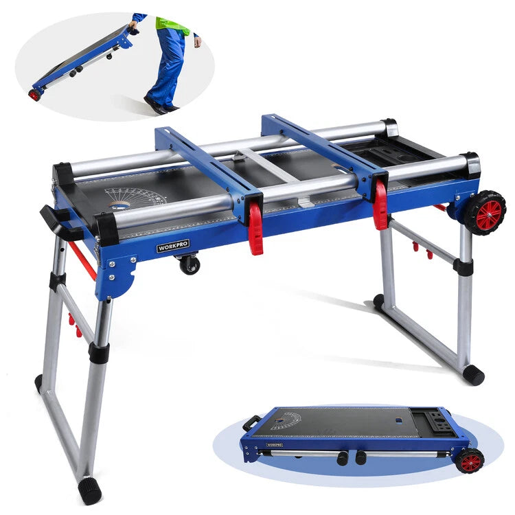 5-in-1 Portable Miter Saw Stand Workbench Quick Folding Worktable