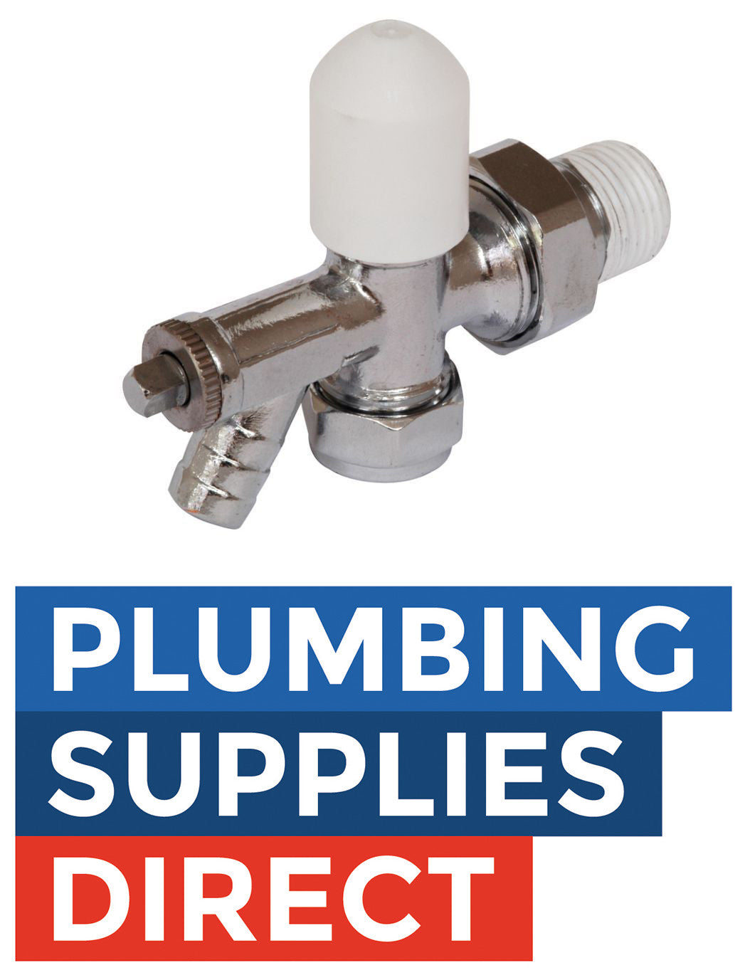 15mm Drain Off Radiator Valve - Angled Lockshield