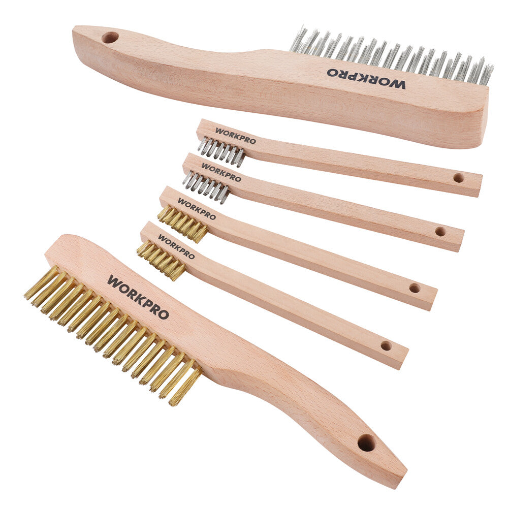 WORKPRO 6 Pcs Wire Scratch Brush Set by WORKPRO