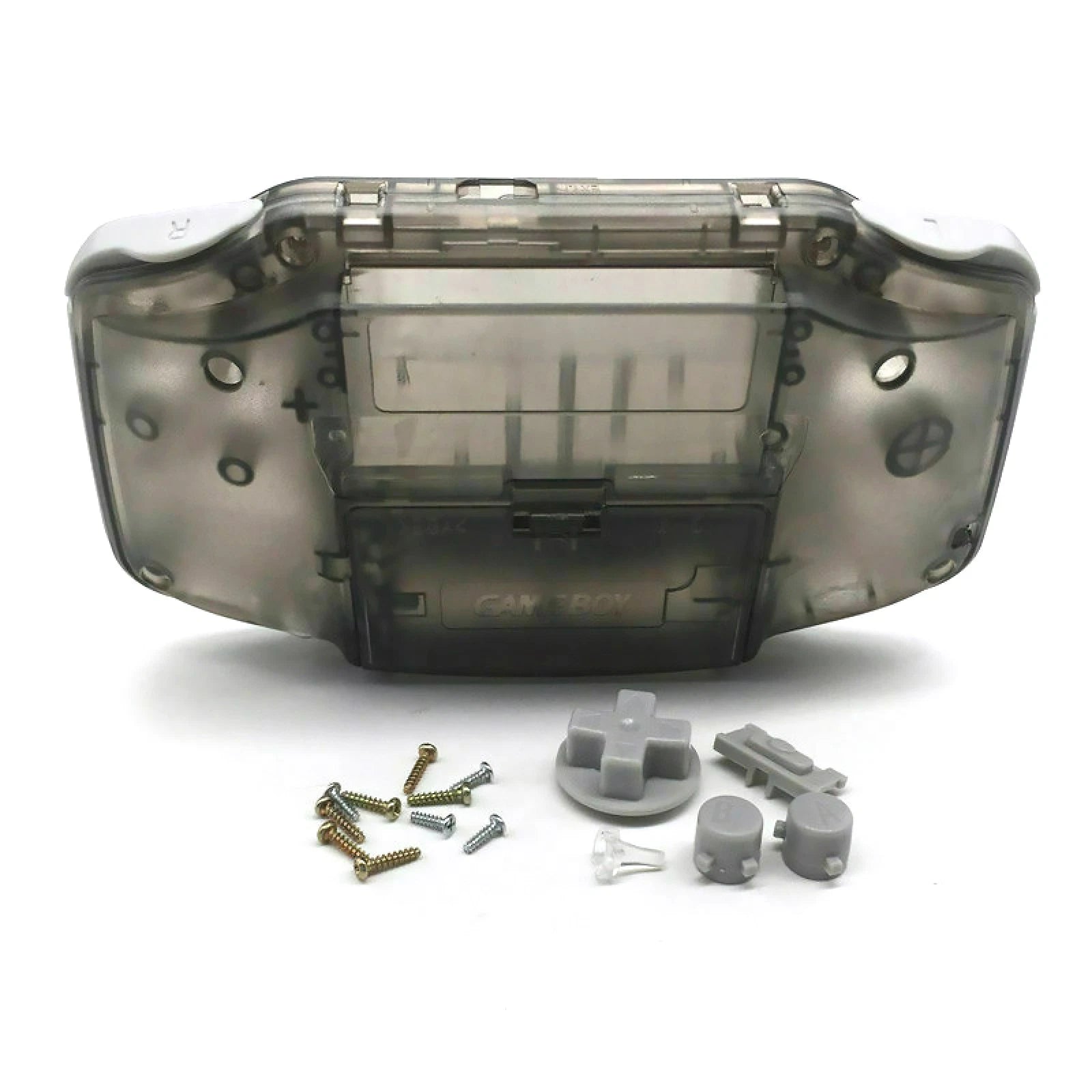 Clear Black Full Housing Replacement Shell Case Button For Gameboy