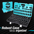 DURATECH 55PCS 1/2" Impact Socket Set Standard&Deep Impact S