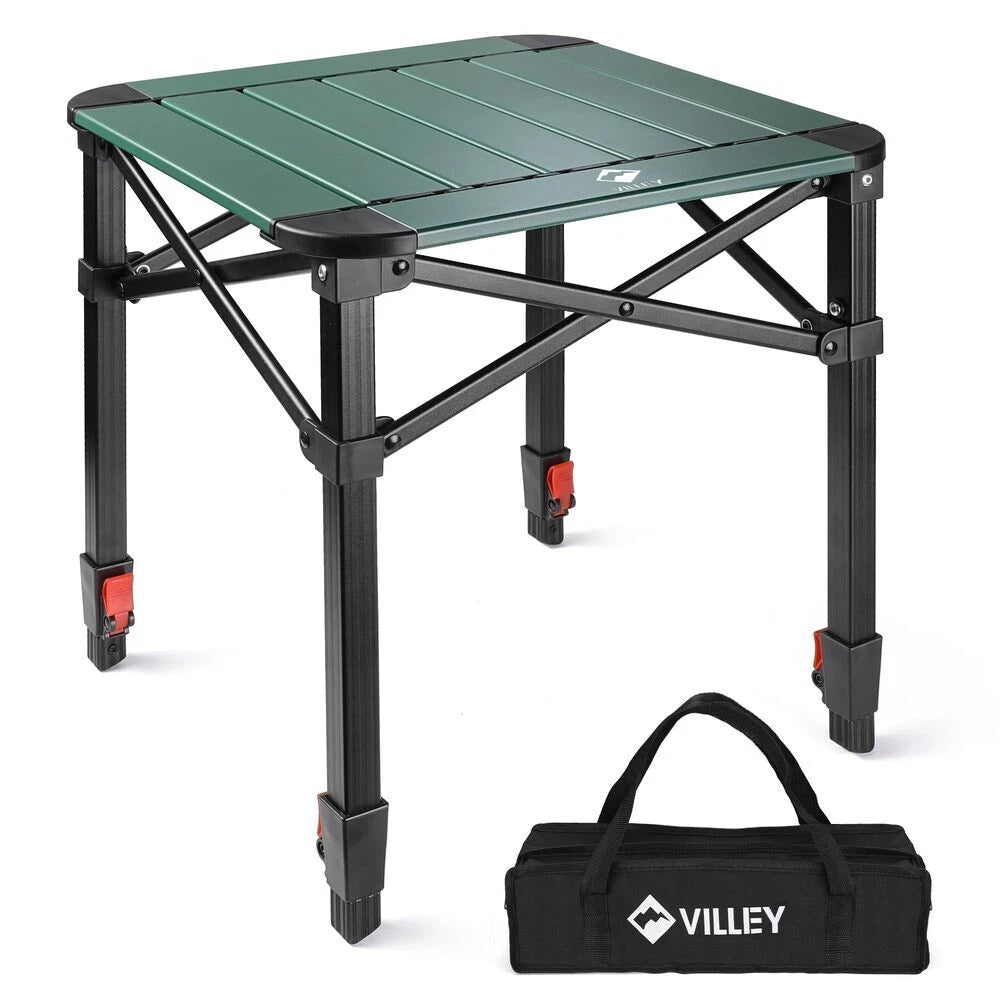 Villey Folding Camping Square Table W/bag Lightweight Aluminum