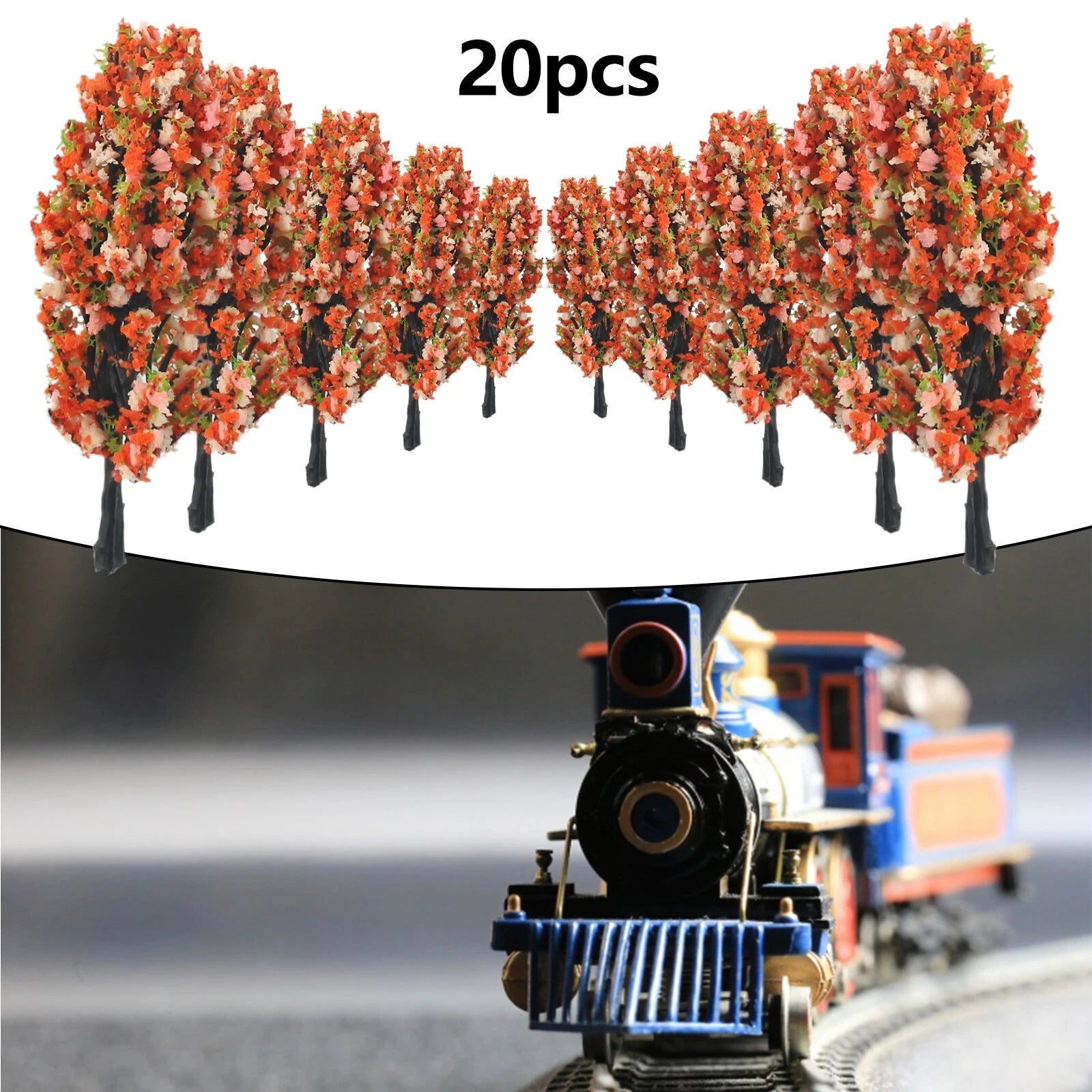 20?? 850mm Train Layout Model Flower Trees Street Park Scenery Sand