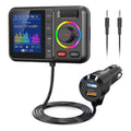 Car Bluetooth 5.0 Wireless Fm Transmitter Adapter 2usb Pd Charger Aux