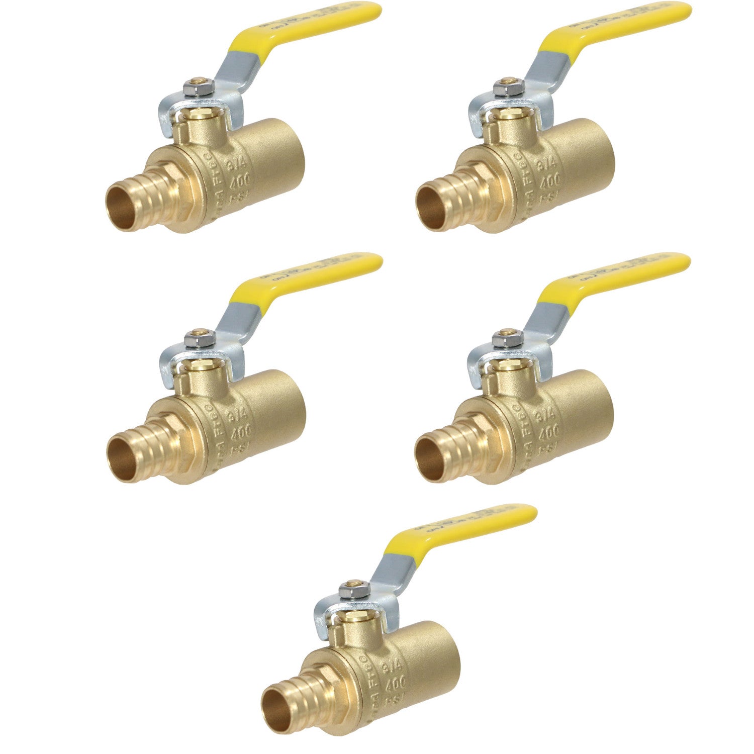 XFITTING 3/4" PEX-B Sweat Ball Valve - 5 Pack