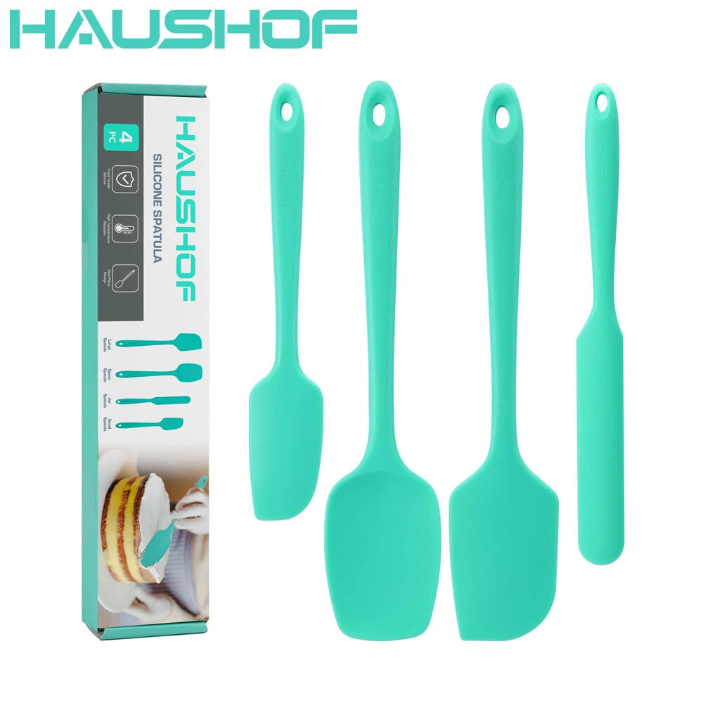Haushof Kitchen Spatula Silicone Utensils Heat Resistant For Baking