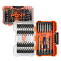 PONY 45pc Screwdriver Bit Set 1/4" Hex 1"–3-1/2"