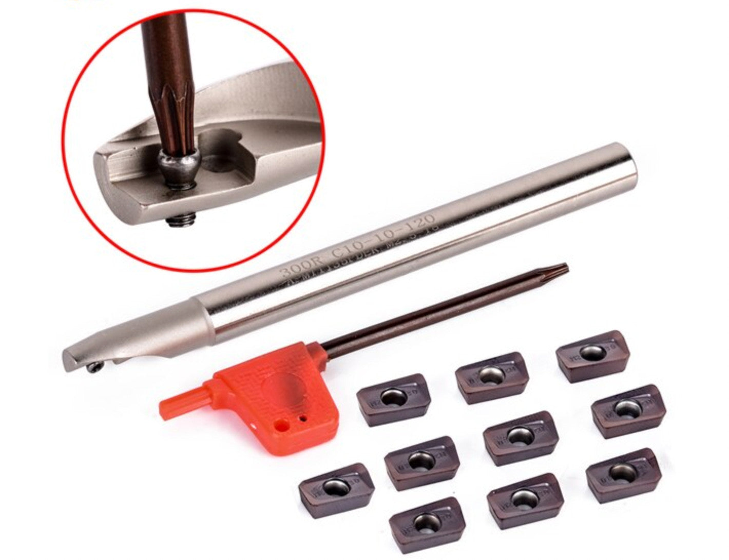 12mm Shank Milling Face Cutter 12mm +10pc Apmt1135 Carbide Insert