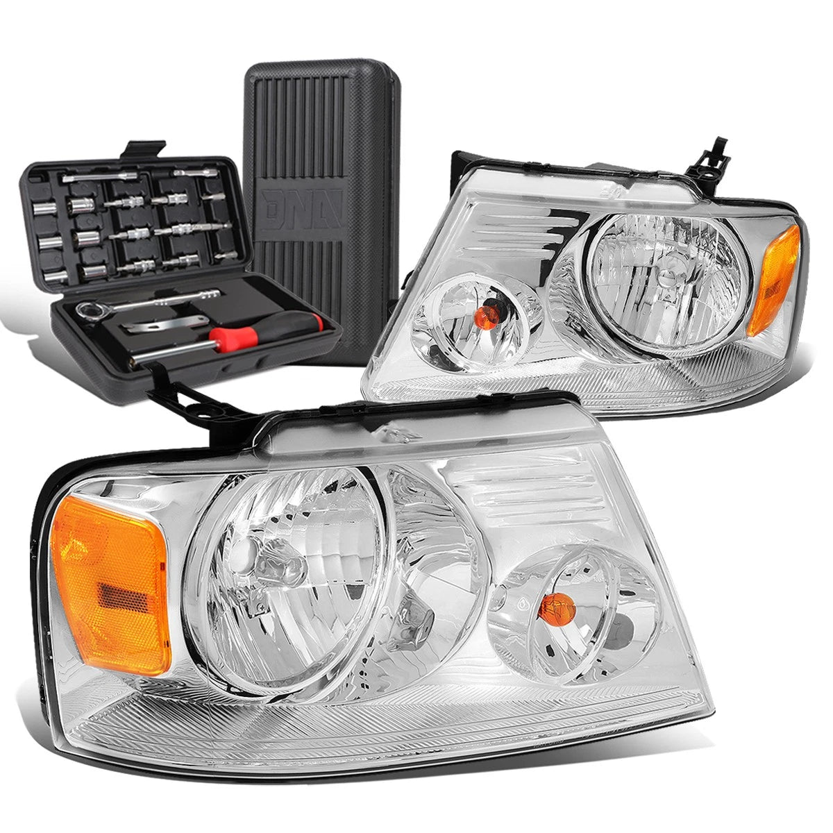 For 2004-2008 Ford F150 Pickup Pair Chrome/amber | Built Supply Co