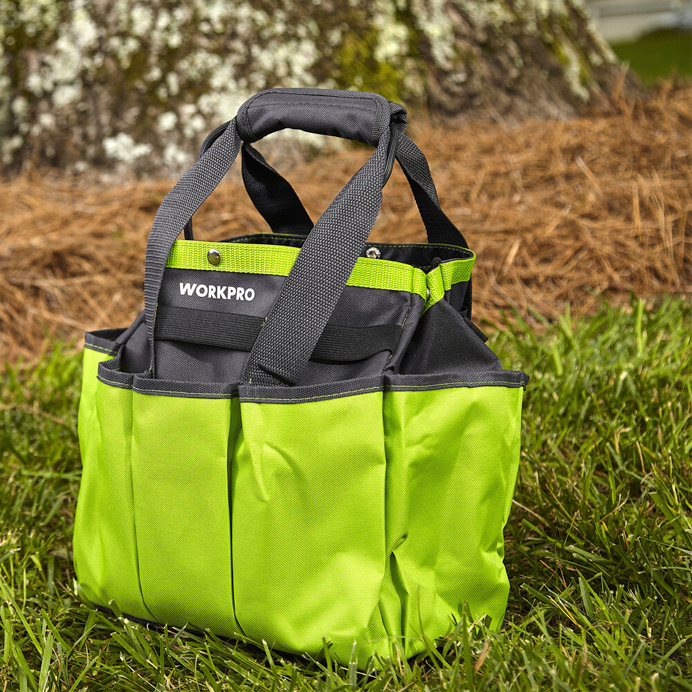 WORKPRO Garden Tool Bag Garden Tote Storage Bag With 8 Pockets Home