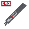 6" x 8 TPI Morse CTR Carbide Tipped Heavy Duty Reciprocating Saw Blade - 10 Pack