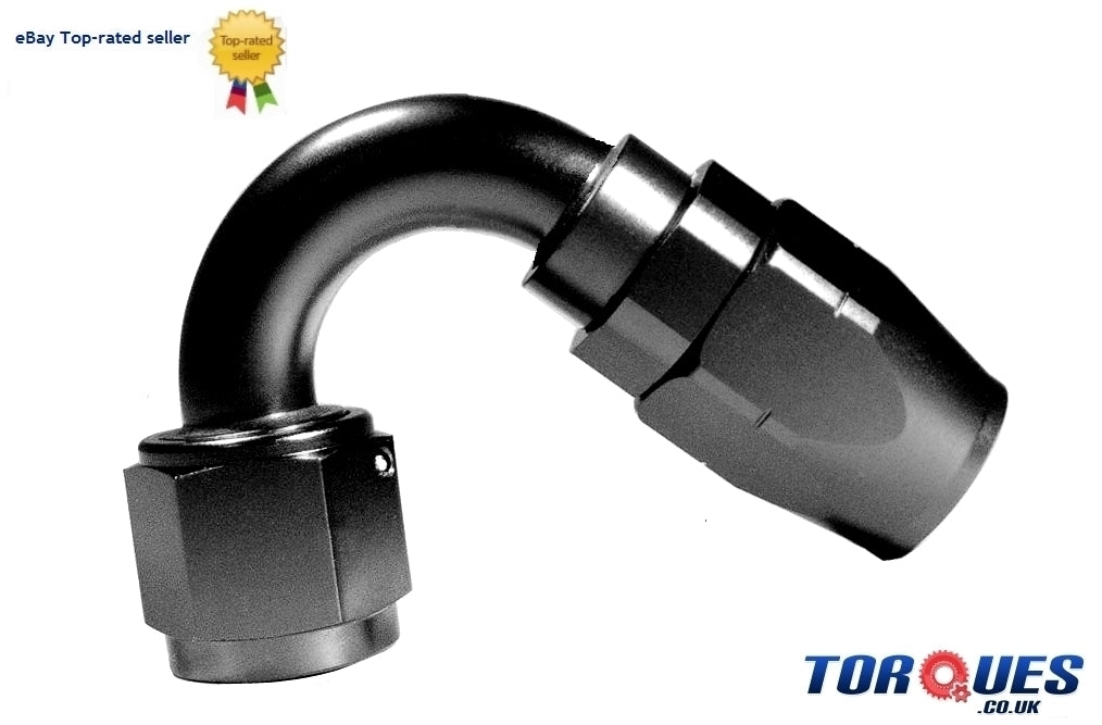 AN-12 JIC Straight PTFE Stealth Black Hose Fitting by Unbranded