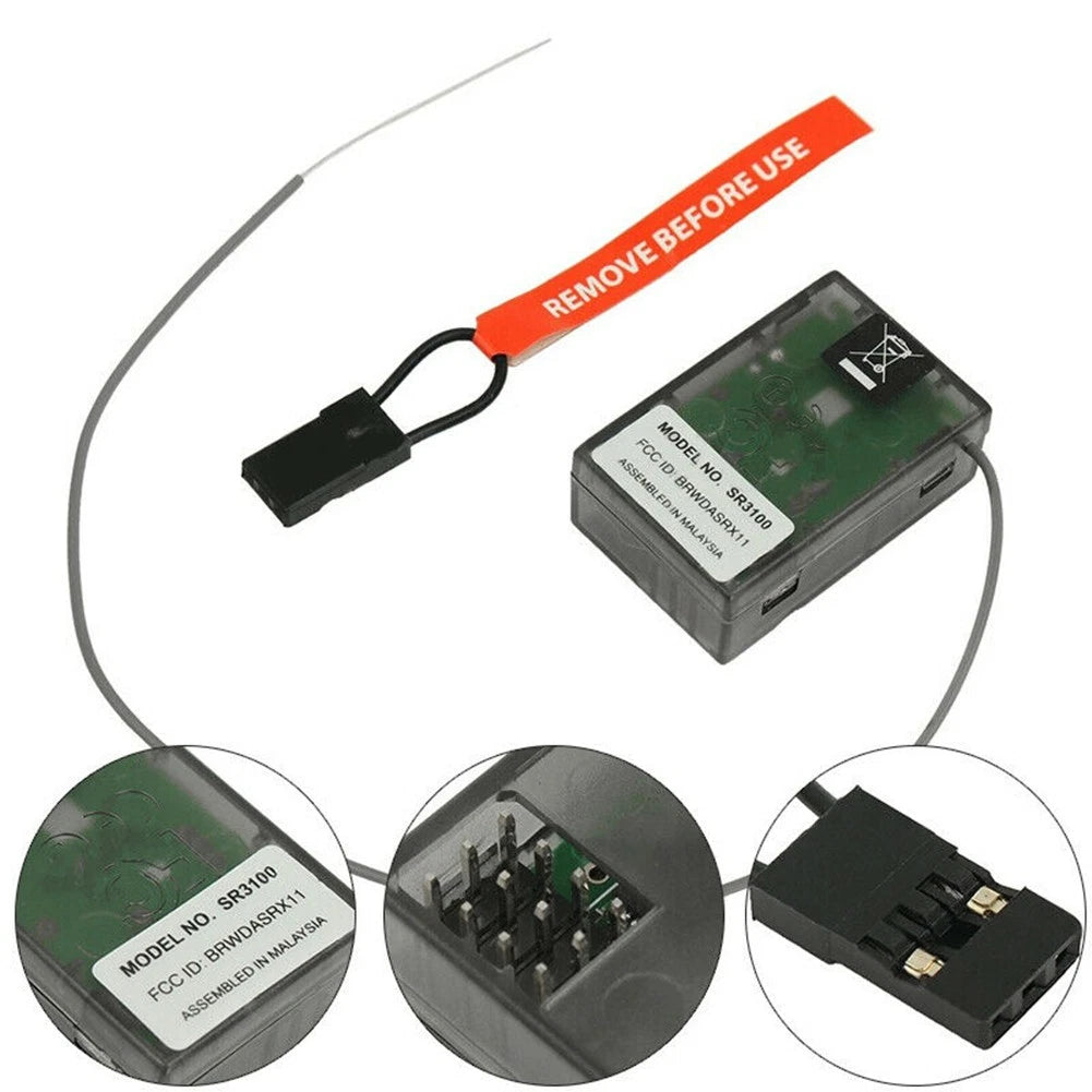 2.4ghz Sr3100 Dsm2 3-channel Surface Rc Receiver For Spektrum Rc