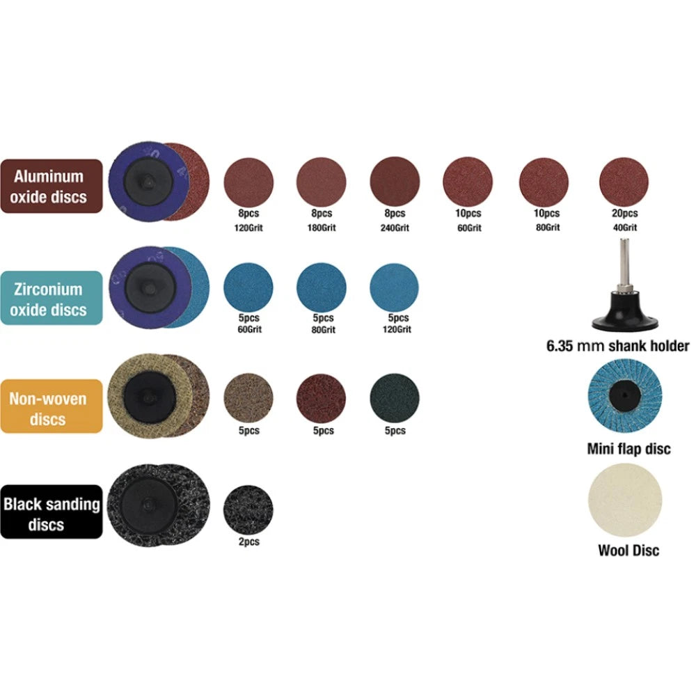 Workpro Sanding Discs Set For Grind Polish Burr | Built Supply Co