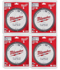 4 Milwaukee 7-1/4" Metal Cutting Circular Blade