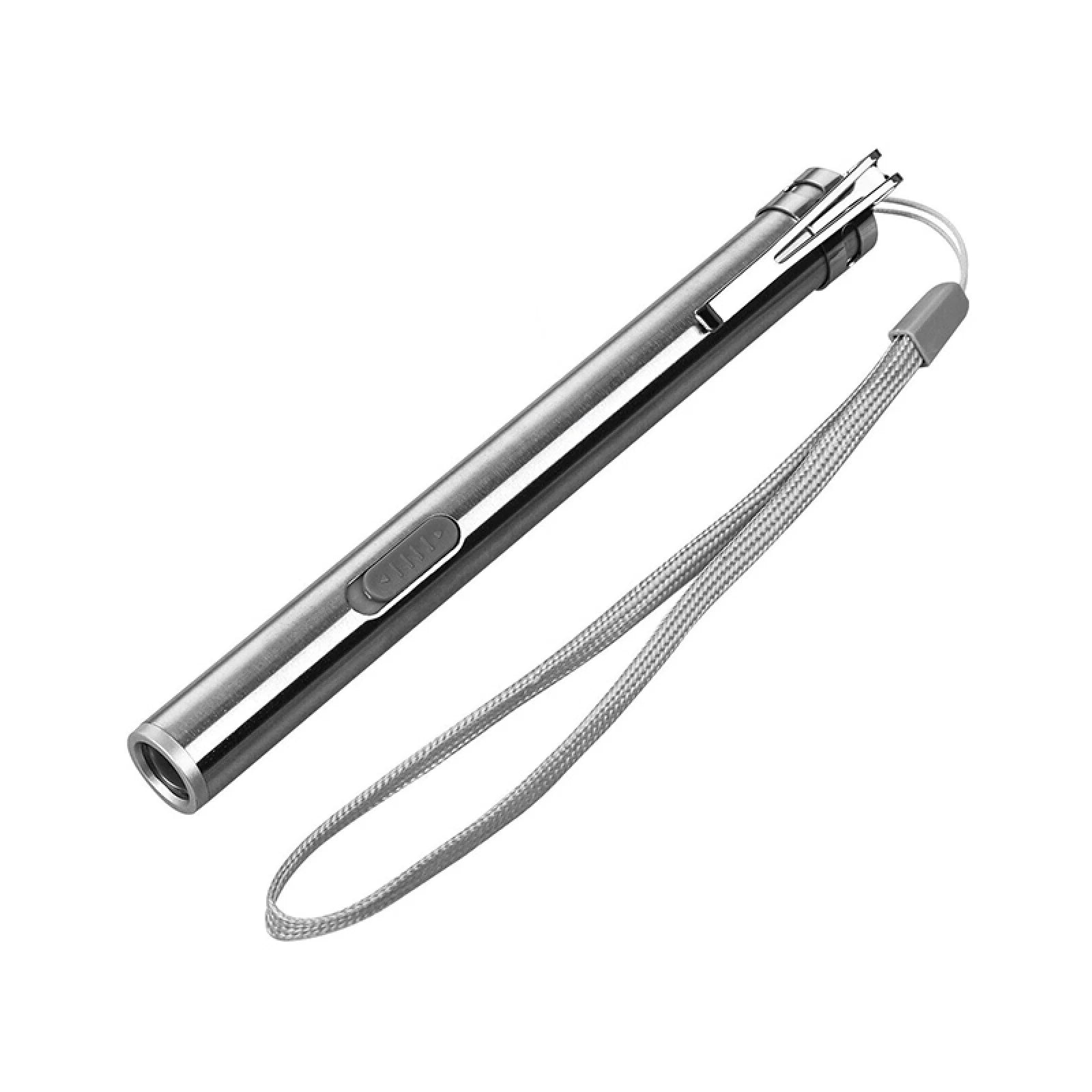 5" Small Led Usb Rechargeable Mini Flashlight Stainless Steel Torch