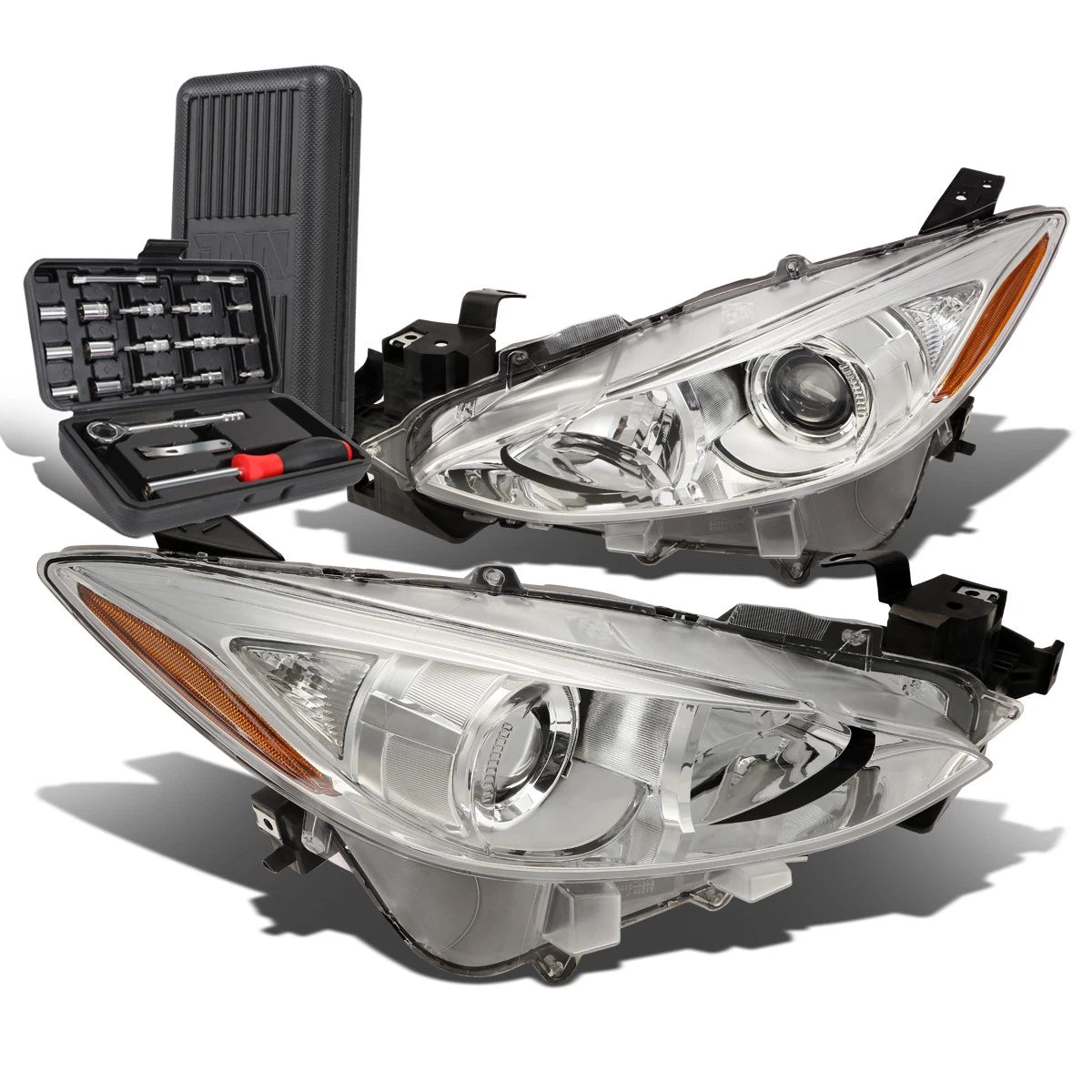 For 2014-2016 Mazda 3 Pair Chrome Amber Signal | Built Supply Co