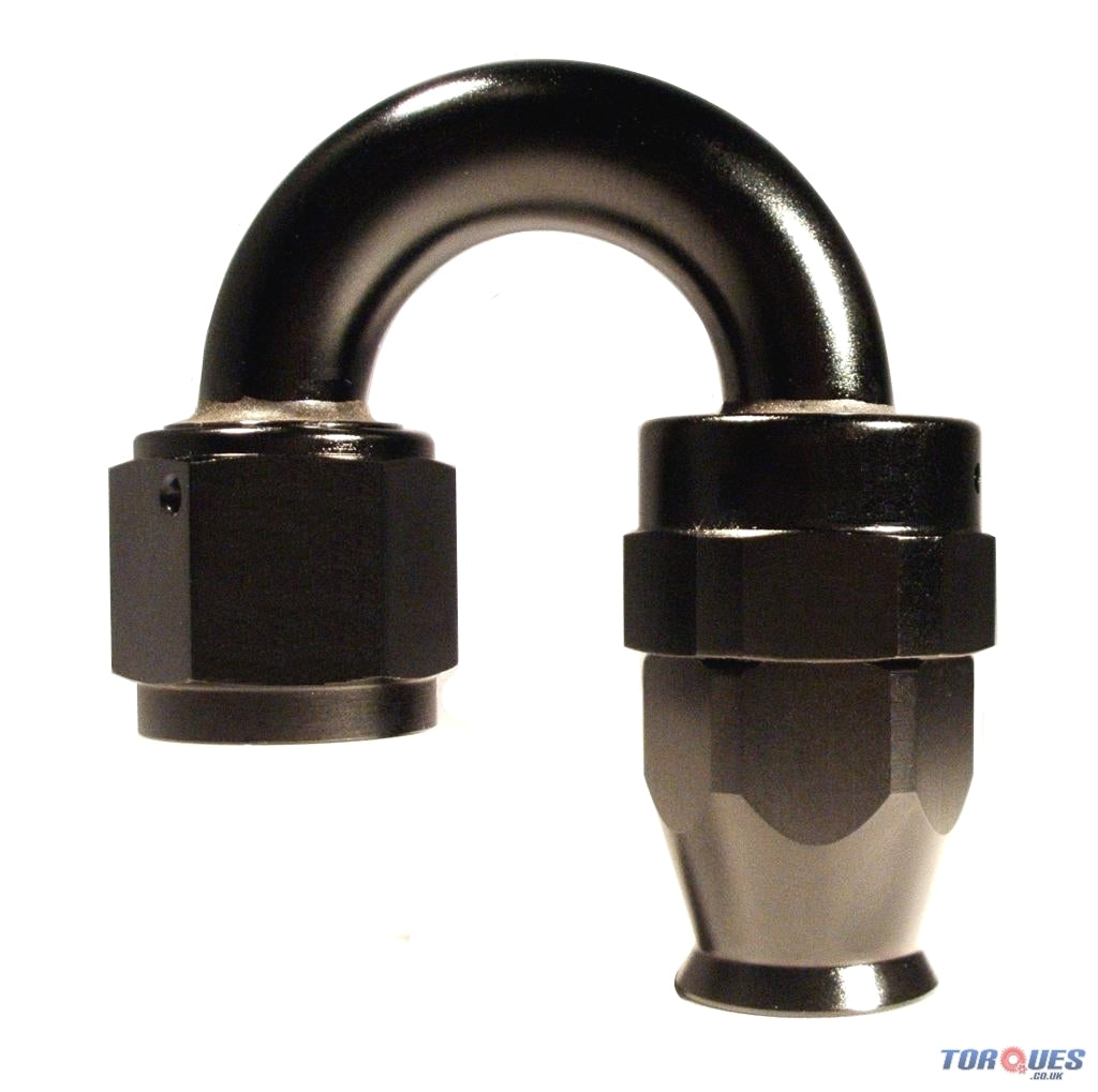 AN-3 180 Degree PTFE Black Hose Fitting by Unbranded