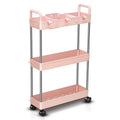 4.9" Dx 15" Wx 25" H Pink 3 Levels Storage Shelves | Built Supply Co