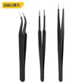 deli  Precision Soldering Tweezers Forceps Industrial Repair Tools Phone Laptop