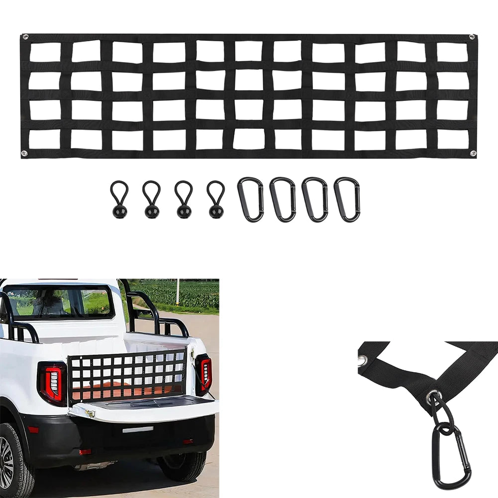 60x18 Inch Heavy Duty Tailgate Net For Full Size For Trucks Black
