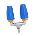 New 360° Rotating Pressure Washer Dual Turbo Nozzle 1/4" Quick