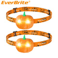 EverBrite 2Pack Halloween Pumpkin Headlamp 2 Modes LED Head Lamp