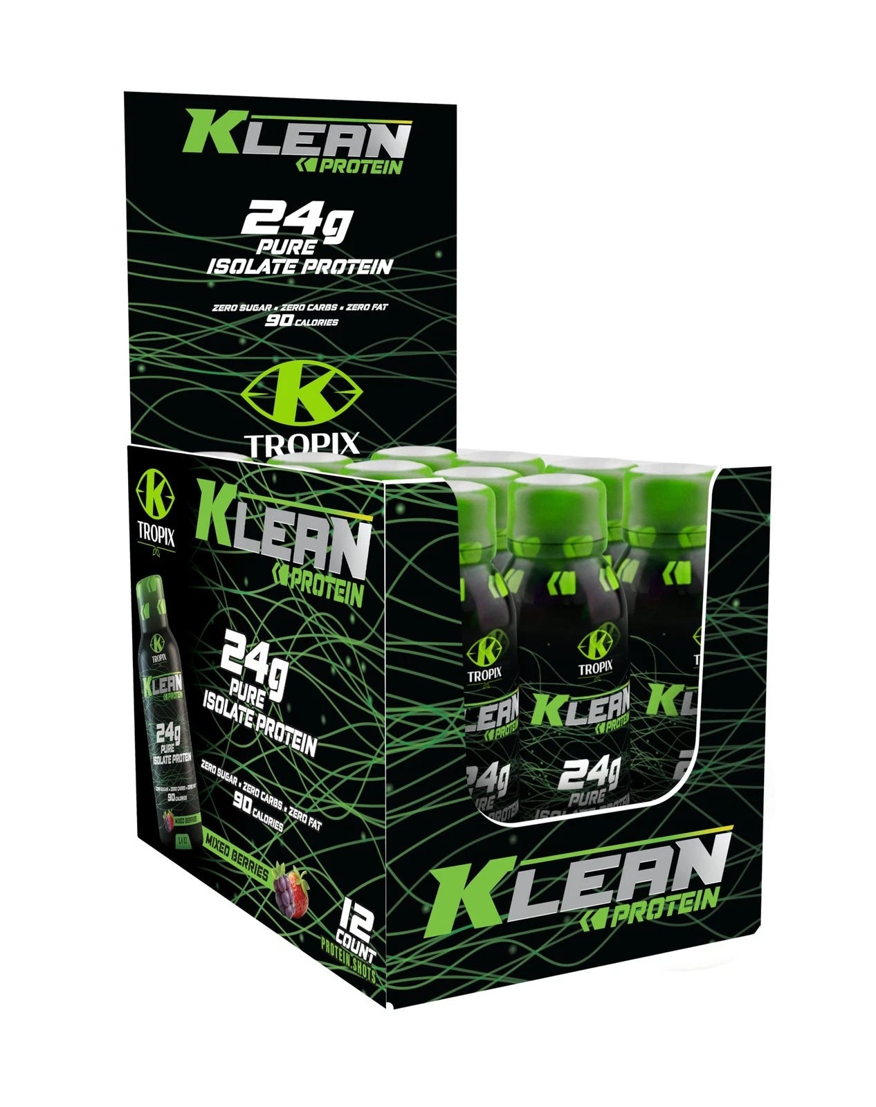 Ktropix Klean Protein Shot – 24g Whey Protein Isolate, Zero Sugar,