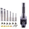 R8 50mm Boring Head Set With 6 Indexable Boring Bar And 6 Carbide