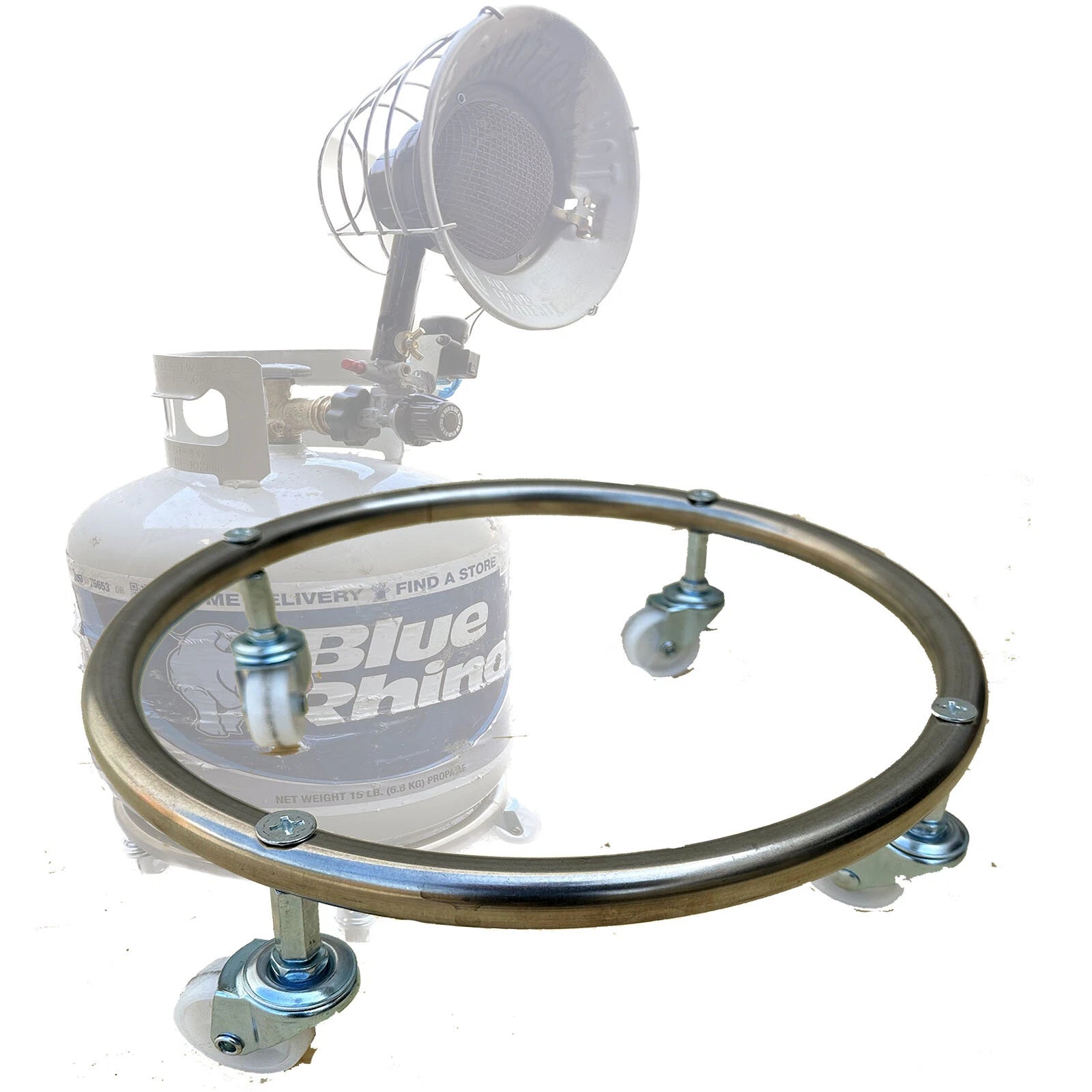 Stainless Caster Roller Moveable Propane Lp Tank Rack For 20lbs~40lbs