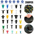 200Pcs Car Door Trim Clip Bumper Rivet Screws Panel Push Pin Fastener