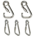 Carabiner Spring Snap Hook W/ Eyelet And Screw Nut Stainless Steel