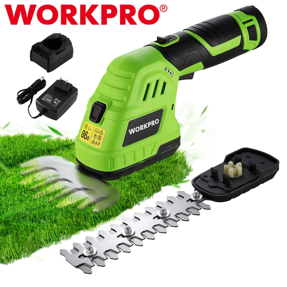 Workpro 12V 2 In 1 Cordless Grass Shear Shrubbery | Built Supply Co