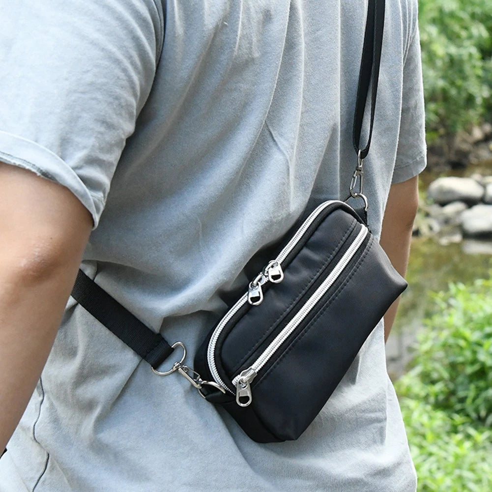 Compact Nylon Crossbody Bag For Phone And For Tws Earbuds With Long