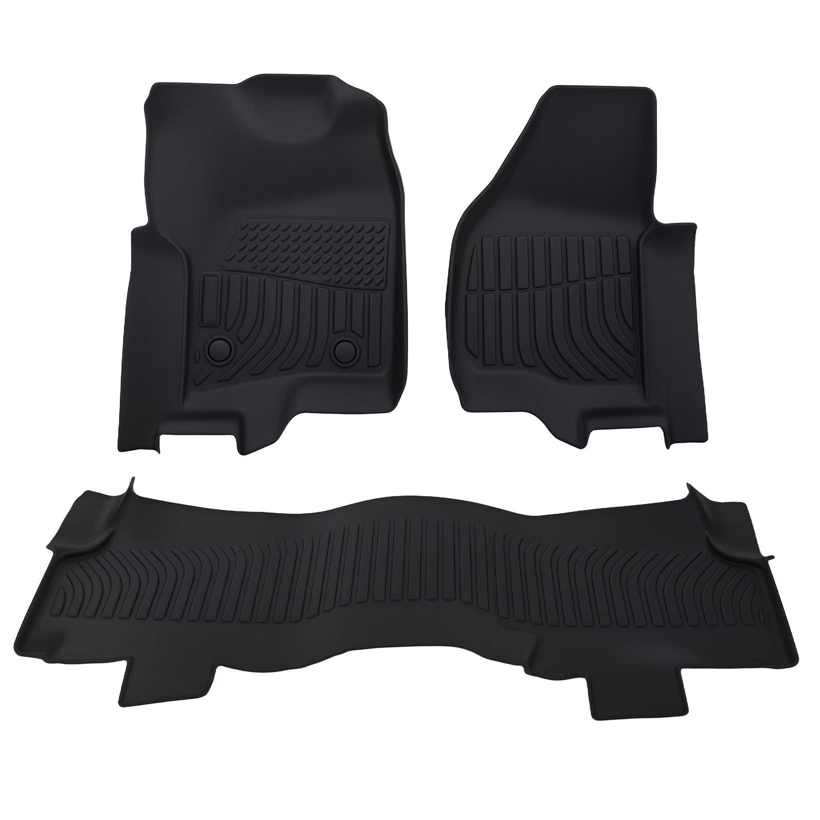 Carpet Floor Mats for Ford F-250/F-350/F-<wbr/>450 SuperCrew 2012-16 Black Floor Liner