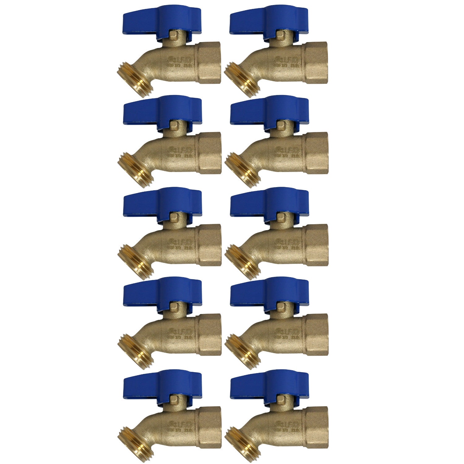 10 Pack 1/2" Female Hose Bibb Nokink, Water or Oil, Lead Fre