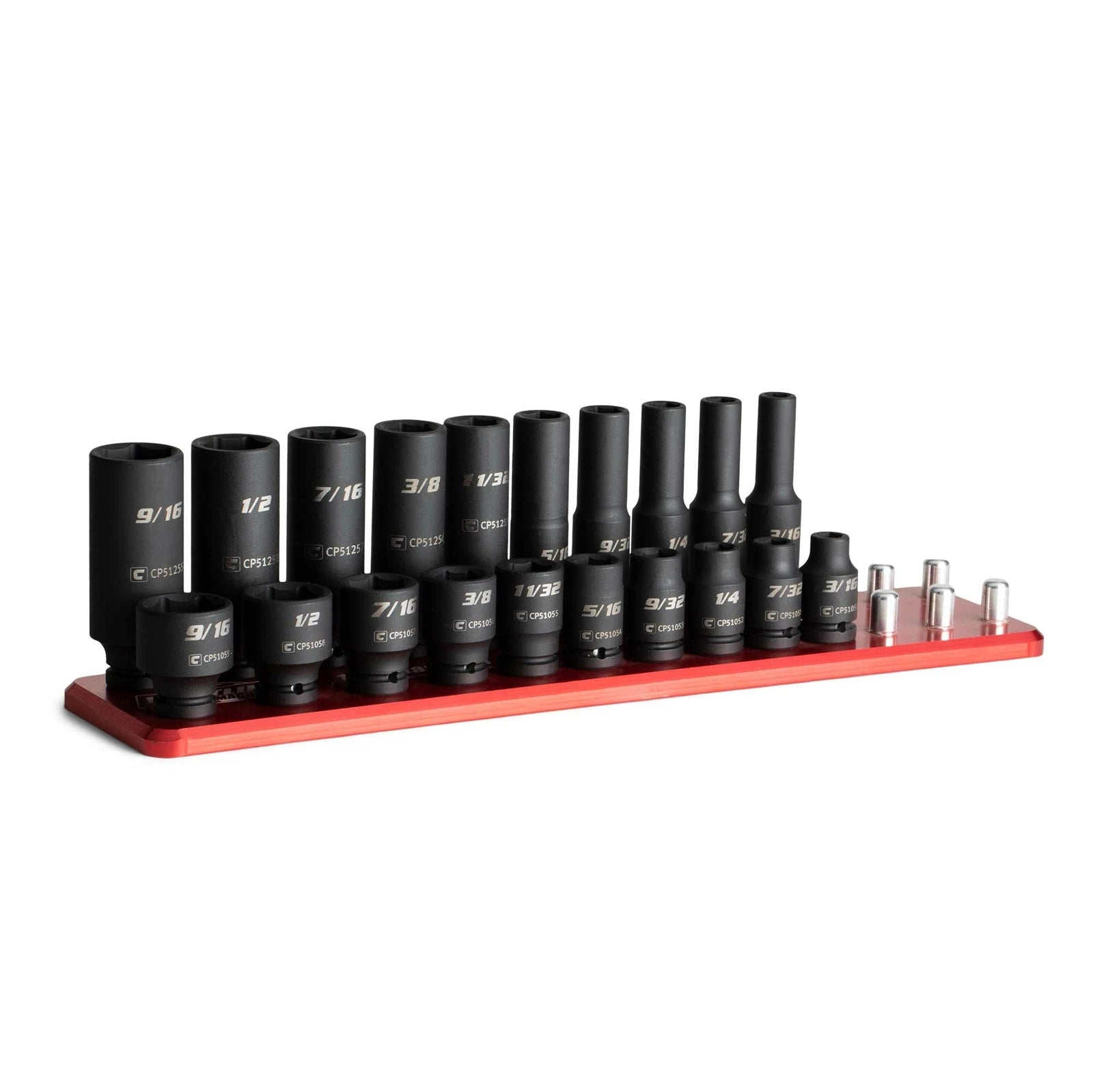 Capri Tools 1/4 In. Drive Shallow/deep Impact Socket Set W/ Rail,