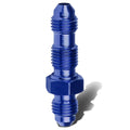 3an an-3 Male Thread Straight Bulkhead Flare Blue Aluminum Anodized
