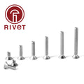 Din 7046 M3 M4 M5 304 Stainless Steel Screws Countersunk Flat Head