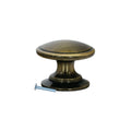Classic Mushroom Top Rustic Brass Cabinet Kitchen Knob 1-1/4"