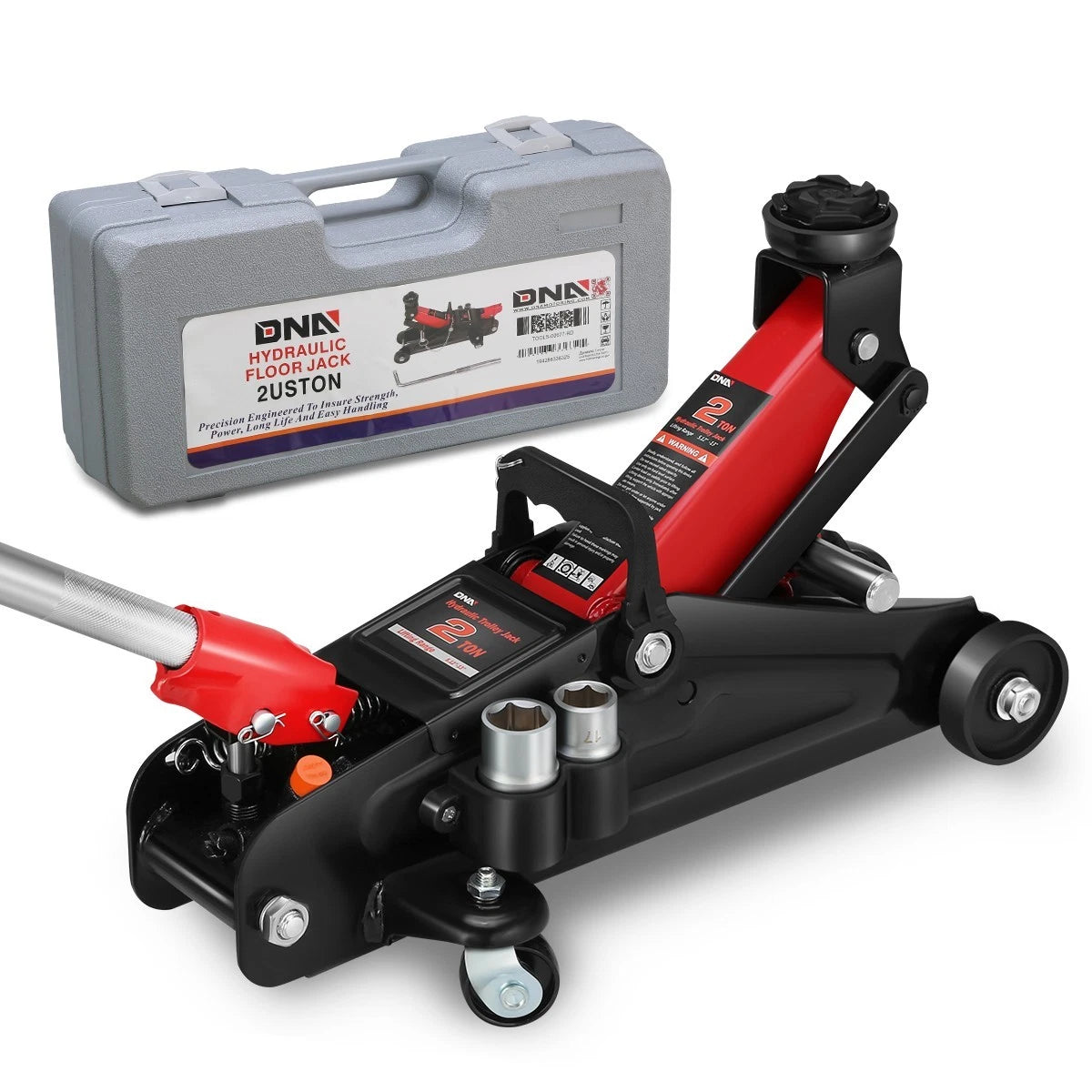 5.1-13in 4000lbs Capacity Hydraulic Lift Red Black | Built Supply Co