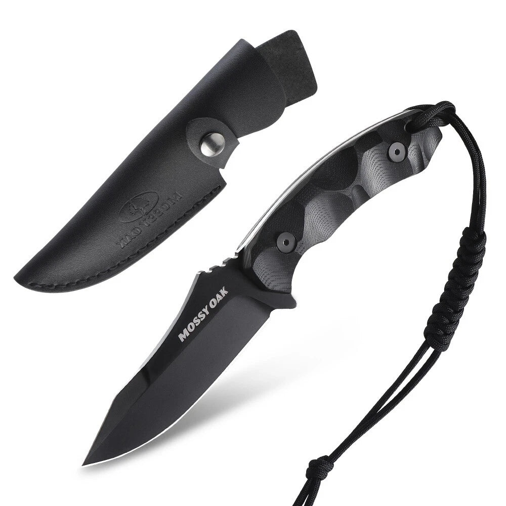 Mossy Oak 9inch Hunting Knife Full Tang Fixed Blade Knife G10 Handle