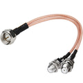 New F Type Coax Cable Splitter To F Dual Female 3 Way Rg316 Coaxial
