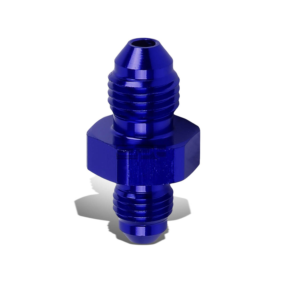 Blue Aluminum Oil/Fuel 3an Male To 4-An Flare Reducer Union Fitting