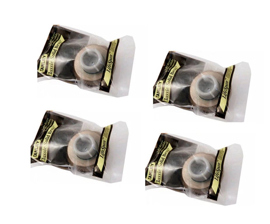 Pack Stanley Concave Wall Door Stop Classic Solid Brass Rubber Tip