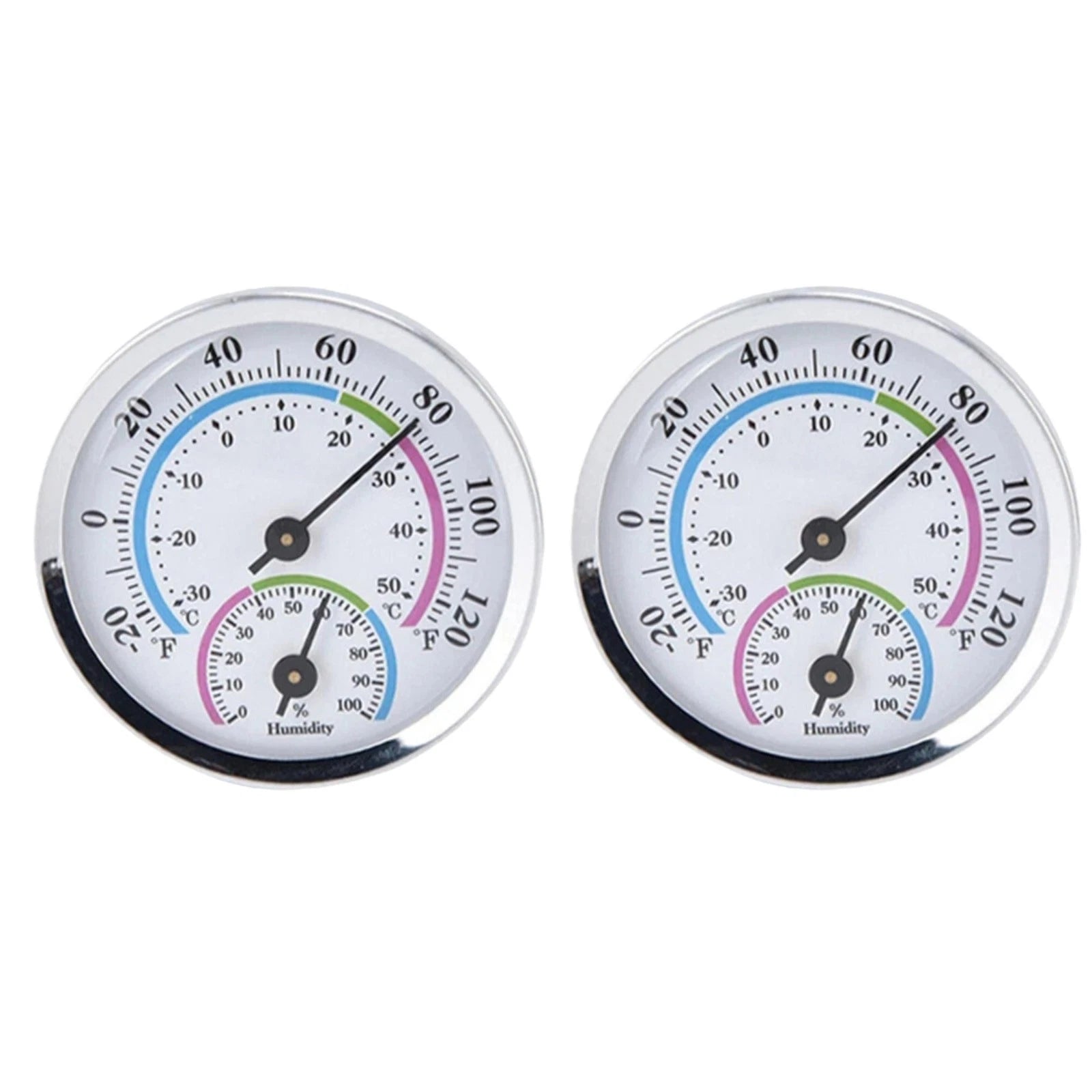 Analog Thermometer Hygrometer 2 Pack Indoor Room Humidity Temperature