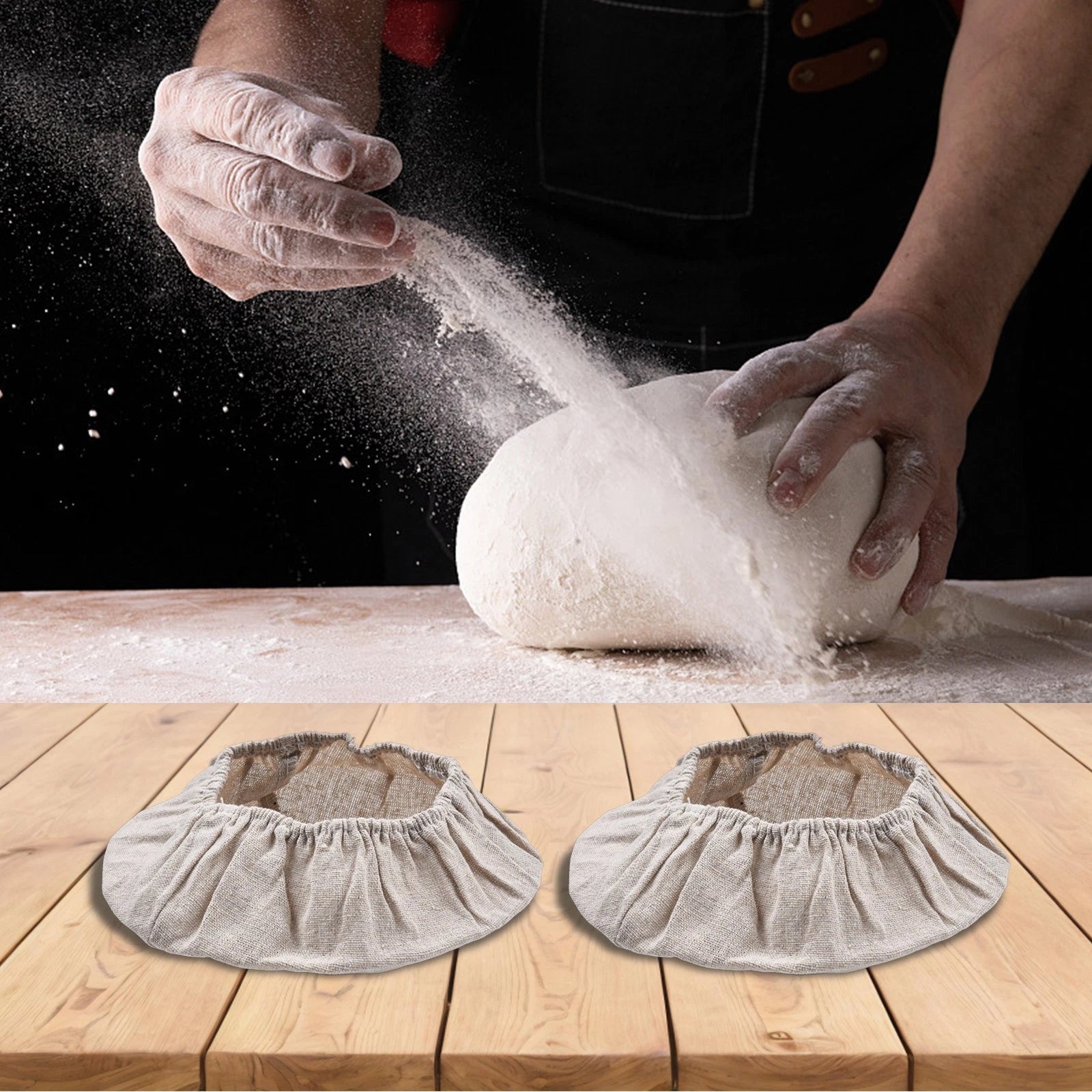 9 Inch Linen Cloth Liners For Bread Banneton Proofing Baskets