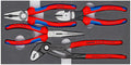 Knipex 4pc Pliers Set Cobra, Cutter, Long Nose