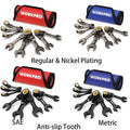 WORKPRO 8-Pieces Ratcheting Combination Wrench Set Metric/SAE with