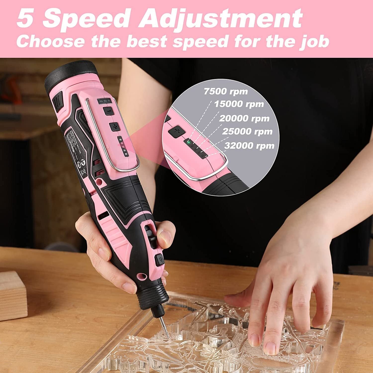 WORKPRO 12V Cordless Rotary Tool Kit 5 Variable Speed by WORKPRO